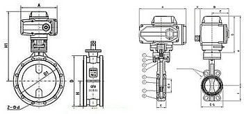 電動襯膠蝶閥結構圖